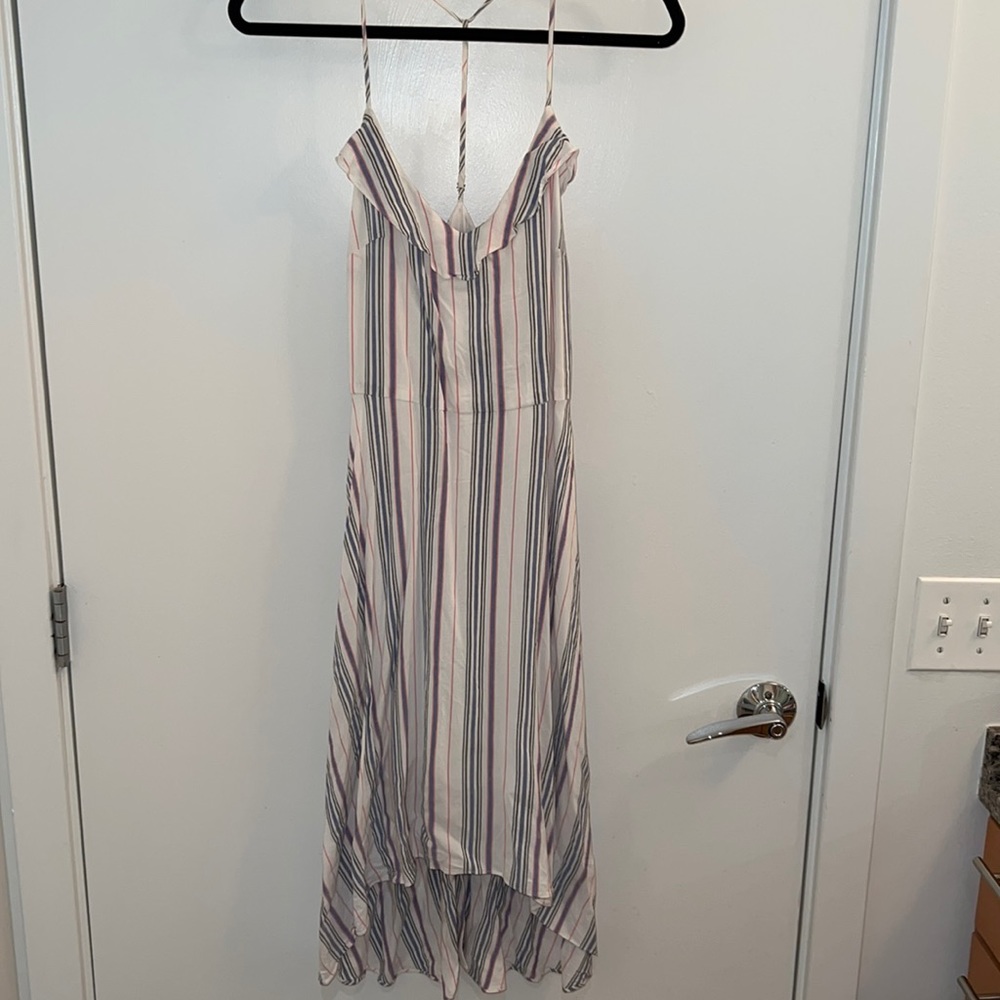 Devlin High low summer dress with ruffle